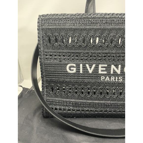 Medium G-Tote shopping bag in laced raffia - Picture 6 of 11
